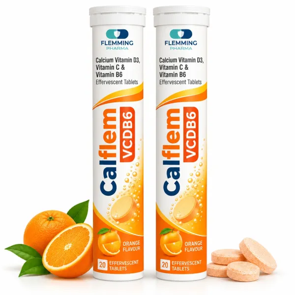 Calcium Vitamin D3, Vitamin C &Vitamin B6 Effervescent Tablets