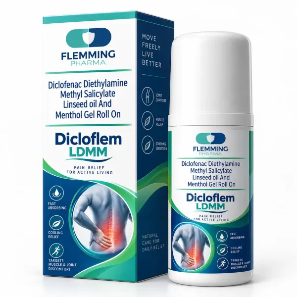 Diclofenac Diethylamine Methyl Salicylate Linseed oil And Menthol Gel Roll On
