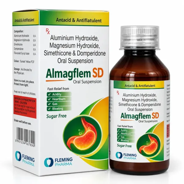 Aluminium Hydroxide, Magnesium Hydroxide, Simethicone & Domperidone Oral Suspension